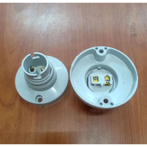 B22bc Batten Lamp Holder Socket Light Bulb Holder Cw Base Black