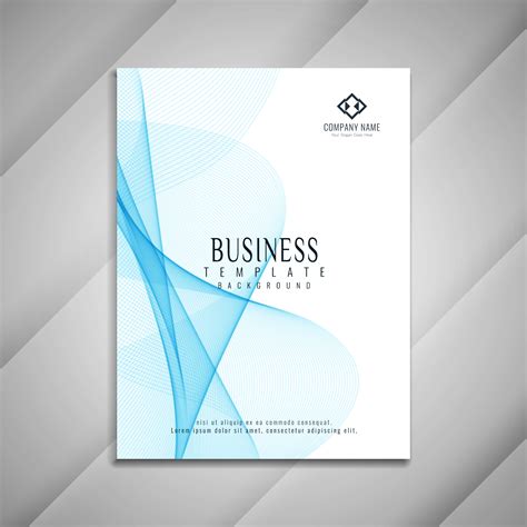 Abstract Wavy Business Brochure Template Design 254892 Vector Art At Vecteezy