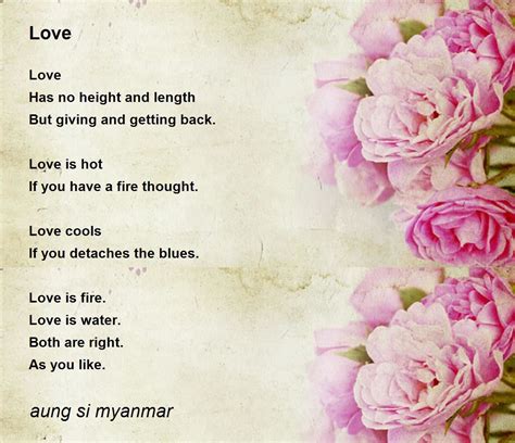 Love Poem by aung si myanmar - Poem Hunter