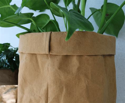 Brown Paper Bag Storage Bag Paper Flower Pot Flower Pot Etsy