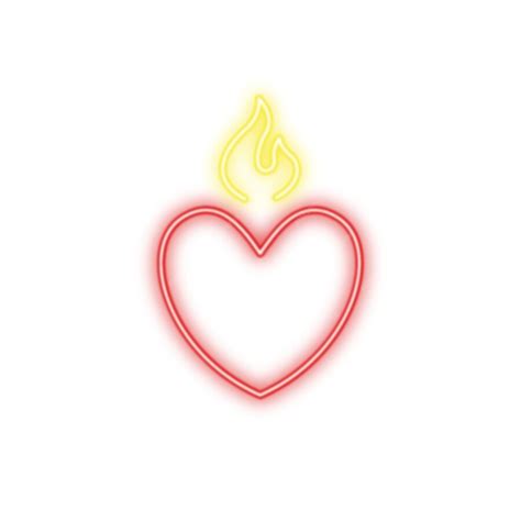 Premium Psd Neon Heart Sign Isolated