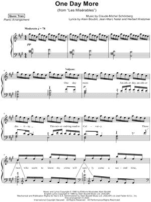 "One Day More" Sheet Music - 7 Arrangements Available Instantly ...