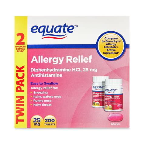 Equate Allergy Relief Cetirizine Hydrochloride Tablets 10 10142023