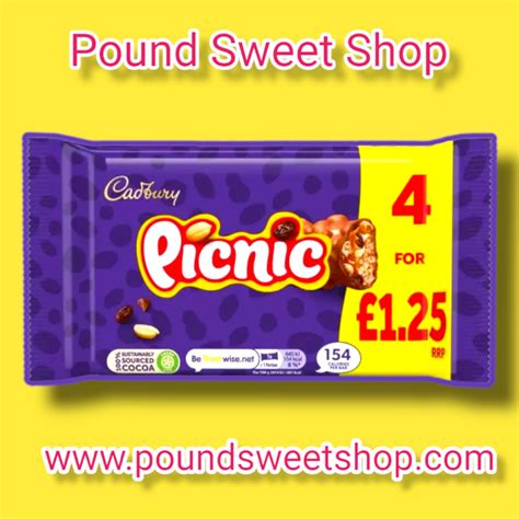 Cadbury Picnic Chocolate Bar Multipack Pound Sweet Shop