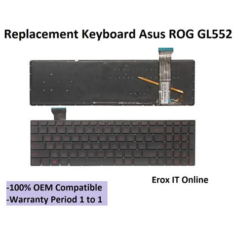 Asus Rog Gl Gl Jx Gl Vw Gl Vx Keyboard Us Shopee Malaysia