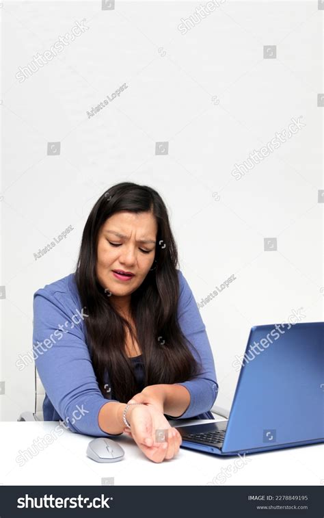 Adult Latina Woman Suffering Pain Tingling Stock Photo Shutterstock