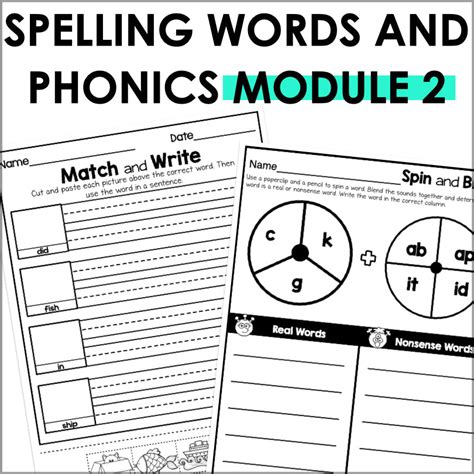 Into Reading 1st Grade Spelling And Phonics Module 2 Supplement