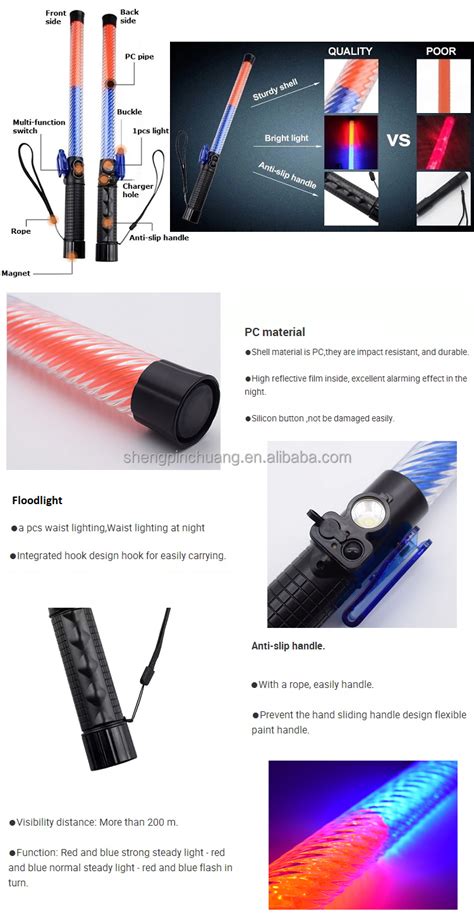 Heavy Duty Magnetic Whistle Led Red Blue Warning Traffic Signal Light