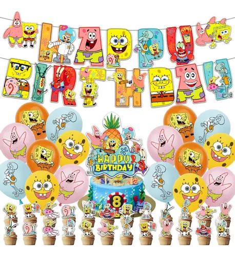 Spongebob Squarepants Fiesta Decoraci N Cumplea Os Globos Meses Sin