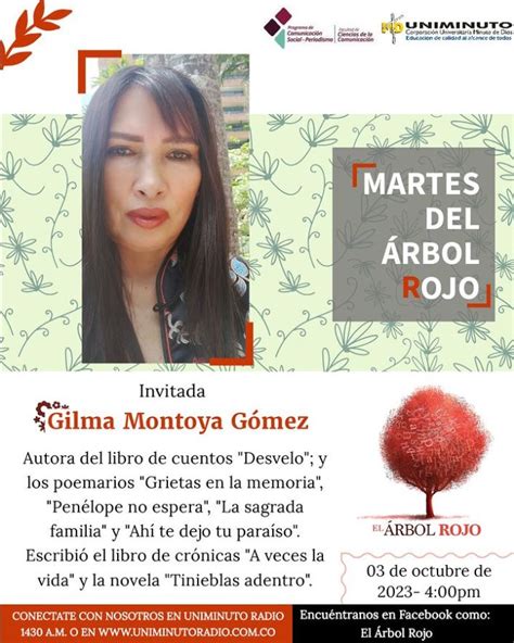 El Árbol Rojo conversación con Gilma Montoya autora de la crónica