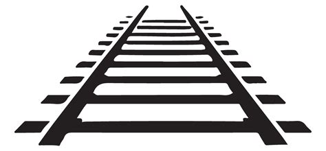Straight Railroad Tracks Illustration For Transportation And