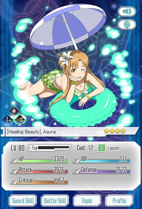 Healing Beauty Asuna Sword Art Online Memory Defrag Wiki Fandom