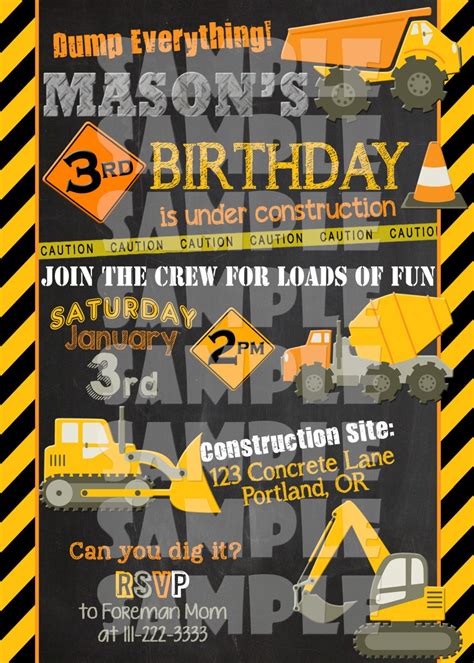 Construction Party Package Construction Birthday Party Etsy