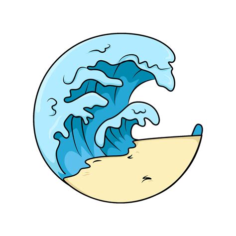 Sea Wave Illustration 34525274 Vector Art At Vecteezy