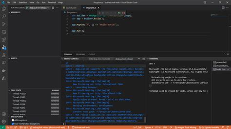 Visual Studio Code Debug Asp Net Application With Hot Reload