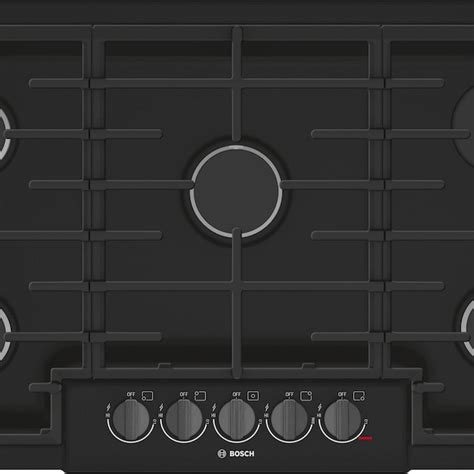 Bosch 800 Series 36-in 5 Burners Black Gas Cooktop in the Gas Cooktops ...