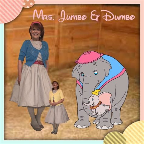 Mrs Jumbo And Dumbo Disney Elephant Grey Vintage Dresses Disney