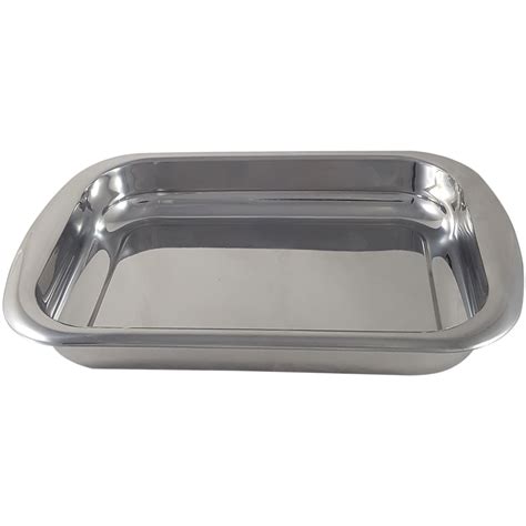 Travessa Retangular De Aço Inox 38 cm Para Servir Brinox Camicado