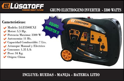 Lusqtoff Grupo Electrogeno Inverter W Monofasico Arramque Manual