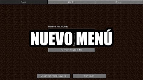 Minecraft Cambia El Men De Creaci N De Mundos Snapshot W A Youtube