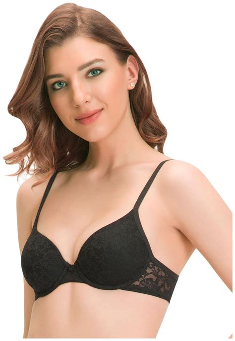 Buy Amante Black Padded Non Wired Lace Bra Online At Low Prices In India