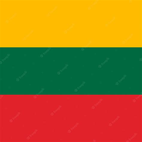 Premium Vector | Lithuania flag official colors vector illustration