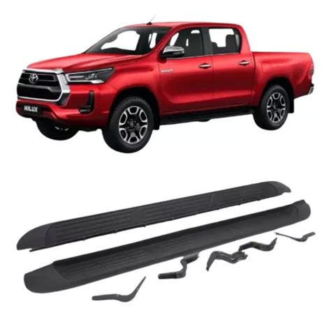 Estribos Negros Toyota Hilux Doble Cabina Tipo Oem 2016 2022