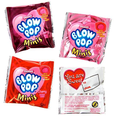 Charms Valentine Blow Pop Minis Snack Size Packs 30 Piece Bag