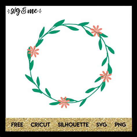 Laurel Flower Wreath Free SVG SVG Me