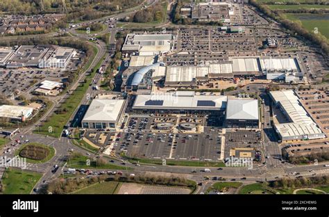 aerial photo  fosse park shopping park   feet stock photo alamy