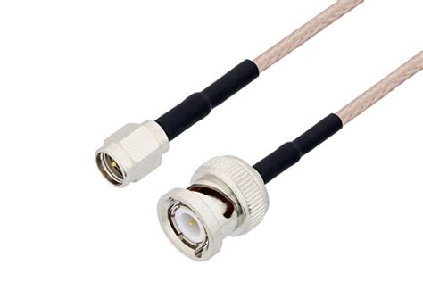 Sma Male To Bnc Male Cable 36 Inch Length Using Rg316 Coax With Heatshrink Lf Solder