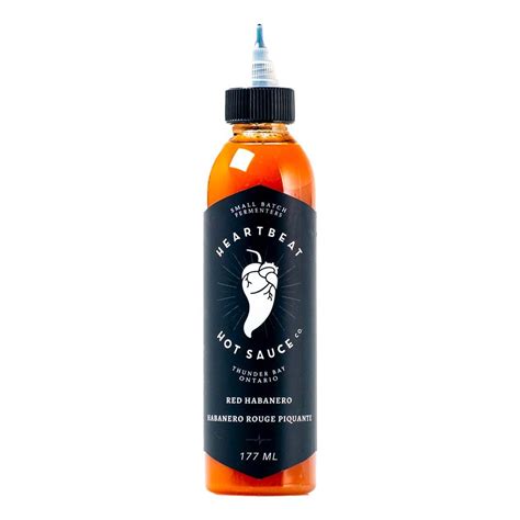 Heartbeat Hot Sauce Red Habanero Rouge Piquante Partykungen