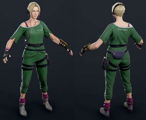 Rainbow Six Siege Iq Free 3d Model Rigged Cgtrader