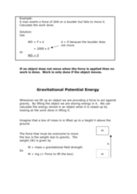 Solution Work Power And Energy Studypool