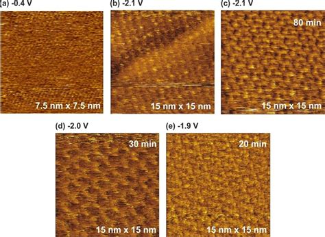 In Situ Stm Images Of The Au Surface In Omim Tf N At Different