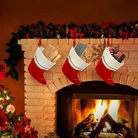 Windy City Novelties Pack Red Felt Christmas Holiday Stockings