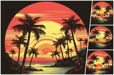 Retro Sunset Art Graphic by Ai Graphic Design Bundle · Creative Fabrica