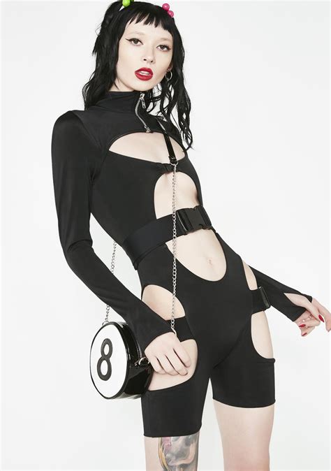 Long Sleeve Zip Front Unitard Dolls Kill