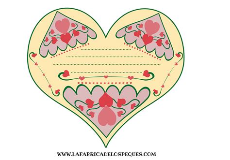 Corazones Plantillas Corazones Tarjetas De San Valent N Para Imprimir