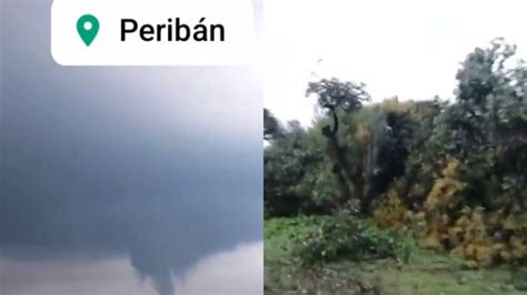 VIDEO Tornado en Michoacán arrasa cultivos en Peribán