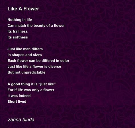 I Am Like A Flower Poem Best Flower Site