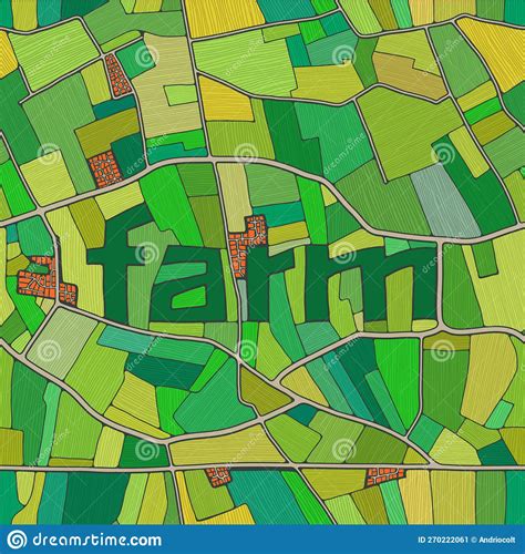Farmland Seamless Vector Pattern Stock Illustration Illustration Of