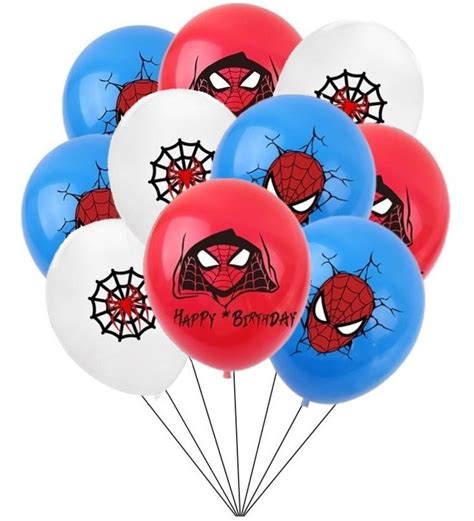 BALONY SPIDERMAN PAJĄK ZESTAW 10 SZT NA URODZINY HALLOWEEN PARTY