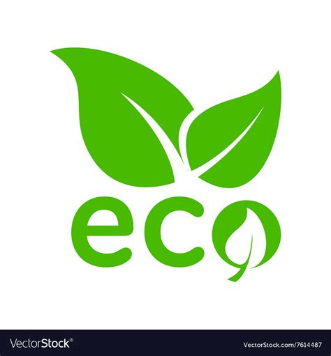 Leaves Eco Icon Simple Style Royalty Free Vector Image