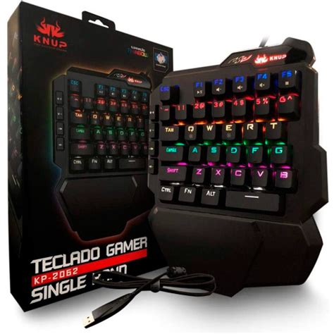 Teclado Mec Nico Gamer Single Hand Usb Ilumina O Rainbow Switch Jixian