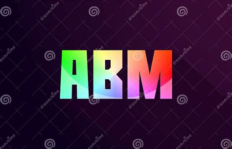 Abm A B M Letter Combination Rainbow Colored Alphabet Logo Icon Stock Vector Illustration Of