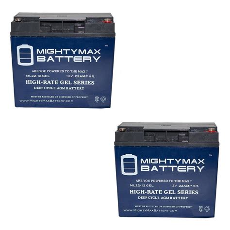 Mighty Max Battery 12v 22ah Gel Replacement Battery For Leoch Lpx12 20 2 Pack Max3943842 The