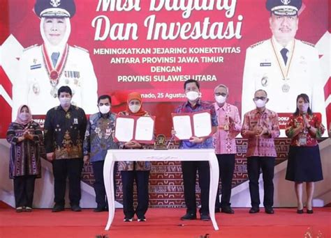 Sulut Jatim Bangun Kerjasama Dalam Misi Dagang Dan Investasi