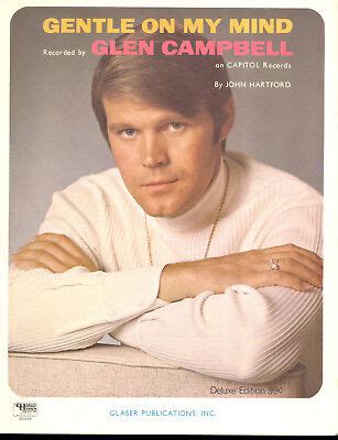 GLEN CAMPBELL Sheet Music Gentle On My Mind Glen Campbell 1967 EBay