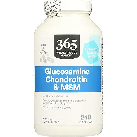 Amazon By Whole Foods Market Glucosamine Chondroitin And Msm